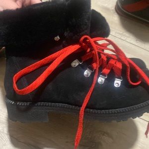 J crew suede black booties